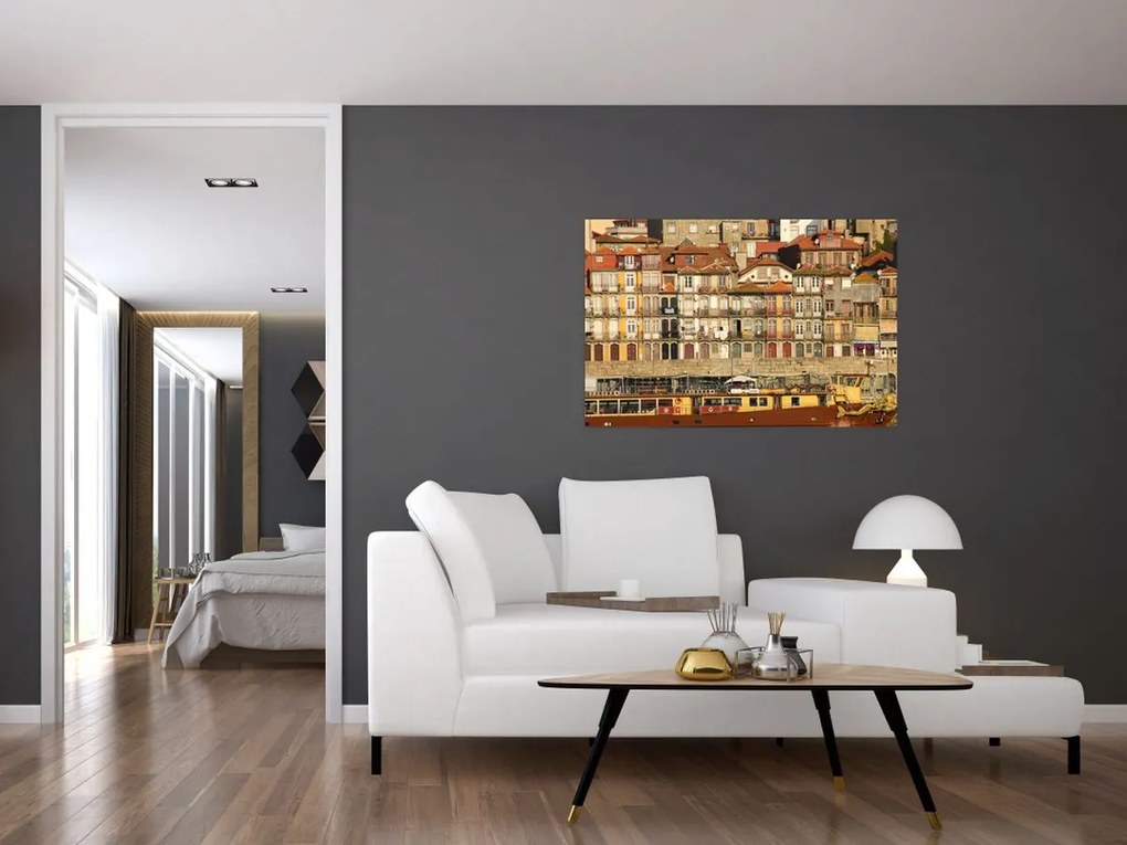 Tablou - Cartierul Waterfront, Portugalia (90x60 cm)