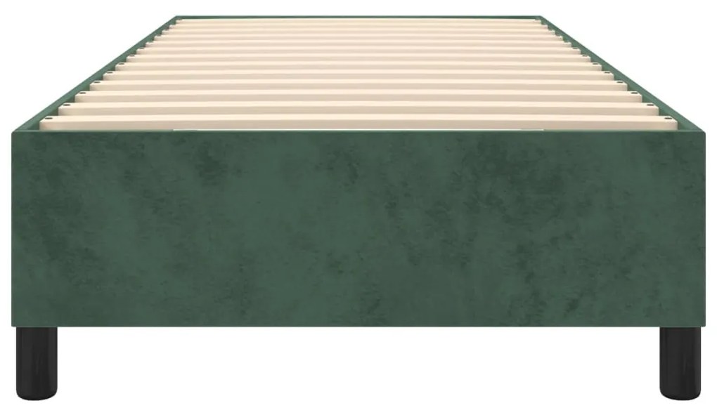 Cadru de pat box spring, verde inchis, 100x200 cm, catifea Verde inchis, 35 cm, 100 x 200 cm