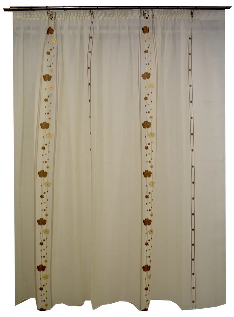 Perdele Velaria sable cu flori wenge