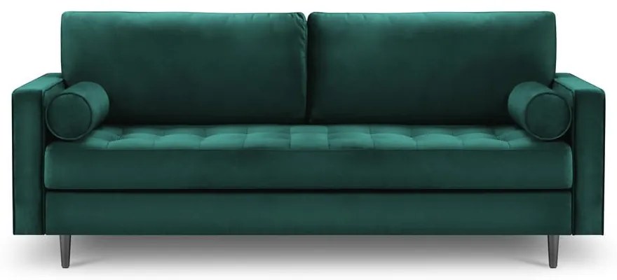 Canapea din catifea Milo Casa Santo, 219 cm, verde petrol