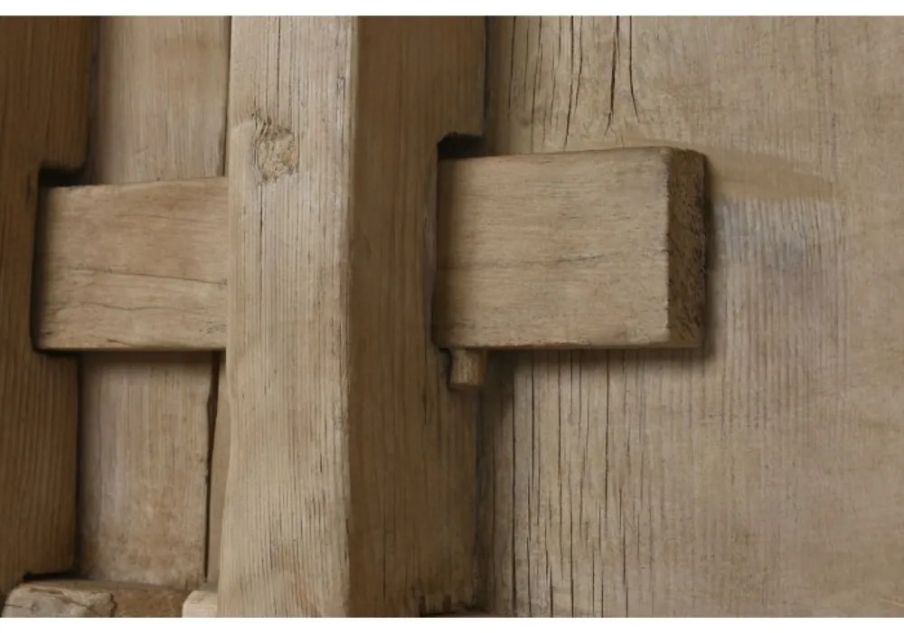 Bufet din lemn masiv reciclat, sculptat manual, Ervino