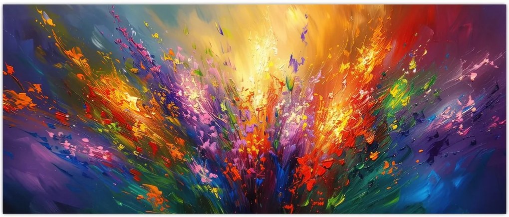 Tablou - Abstracție de flori (120x50 cm)