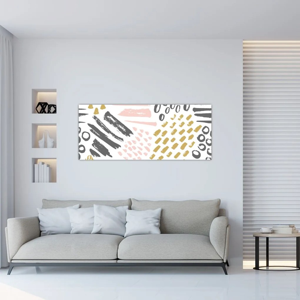 Tablou - Accidente vasculare cerebrale abstracte (120x50 cm)