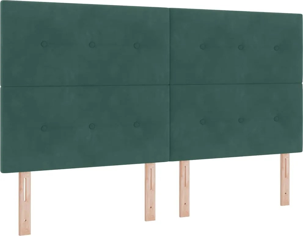 vidaXL Tăblie cap Verde închis 180 cm Catifea