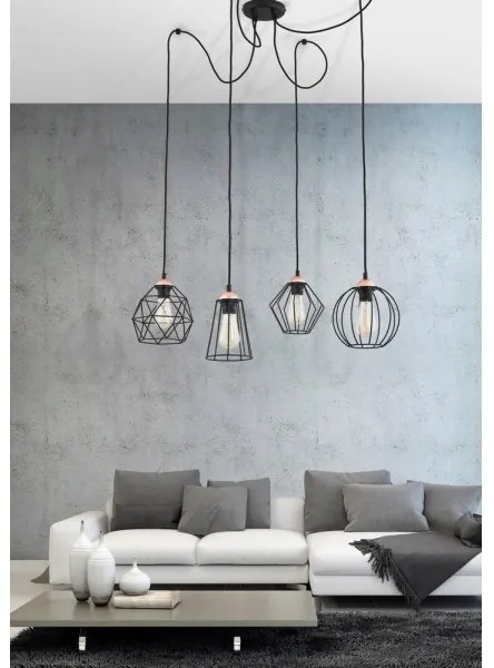 Lustră pe cablu GALAXY 4xE27/60W/230V