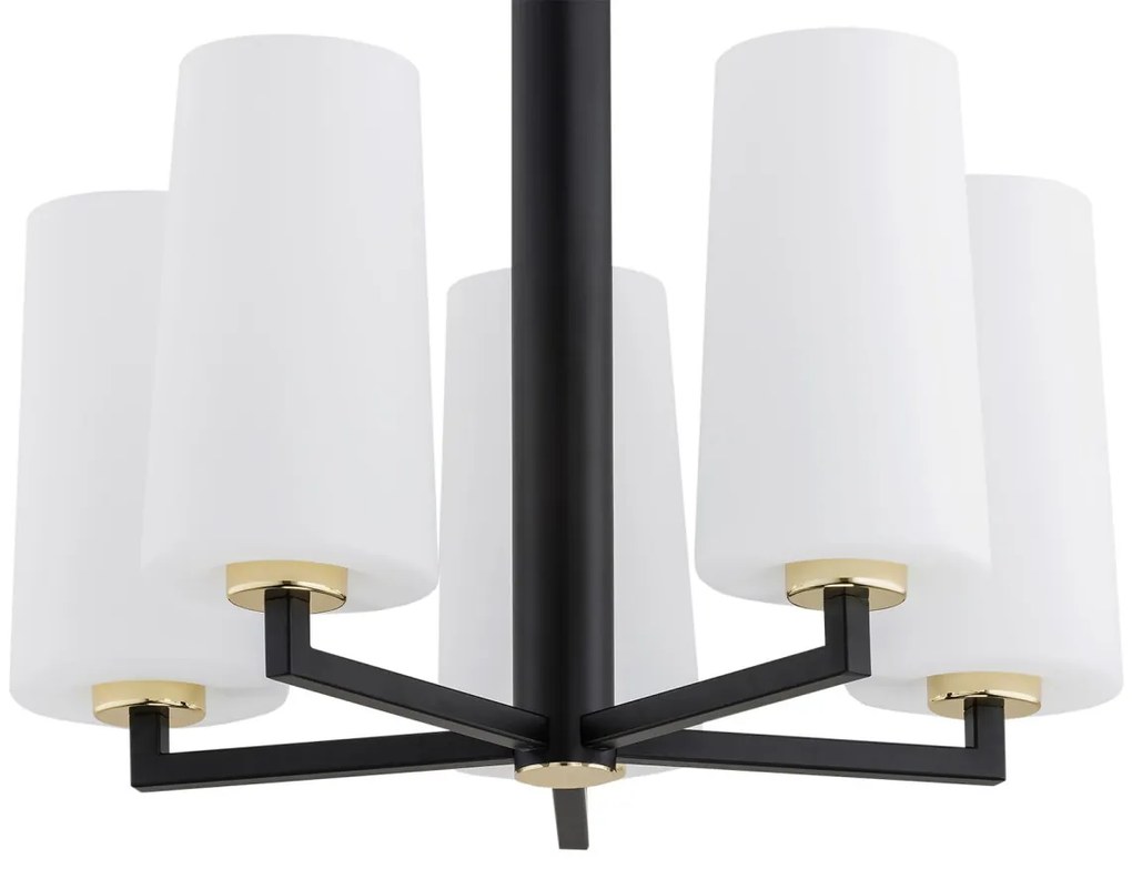 Lustra cu 5 brate design modern CAMELOT PLUS negru