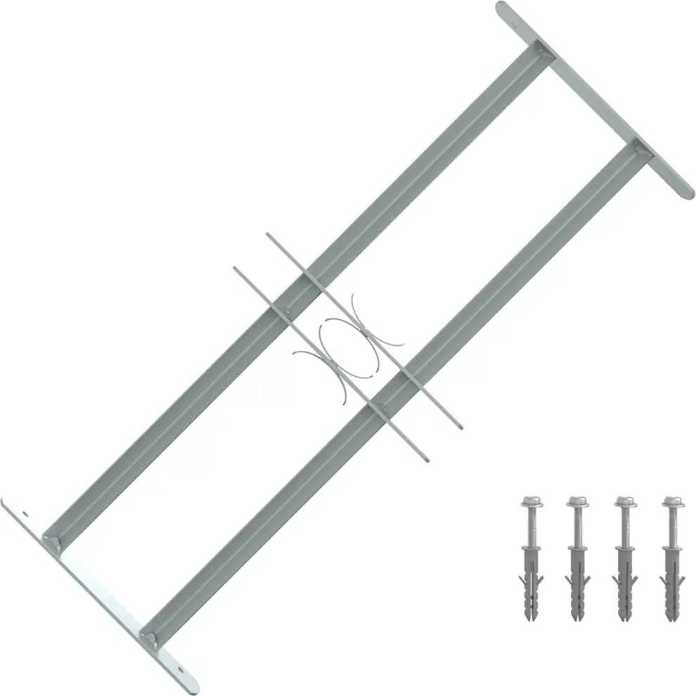 vidaXL Grilaj de siguranță pentru ferestre cu 2 bare transversale 500-650 mm