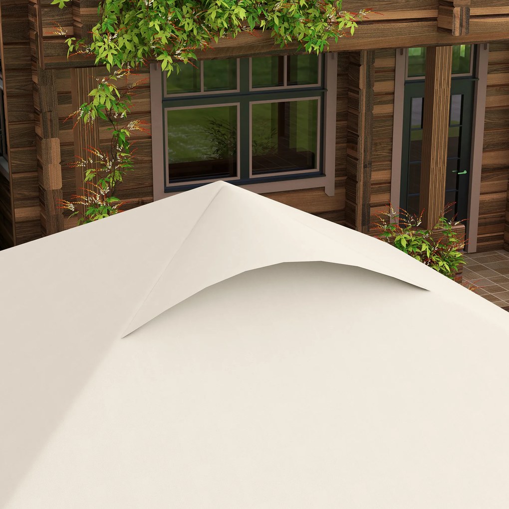 Outsunny Tonelă 2,5 x 2,5 m barnum de grădină Pop-up pliabil înălțime reglabilă Oxford anti-UV50+ cadru oțel sac de transport | Aosom Romania