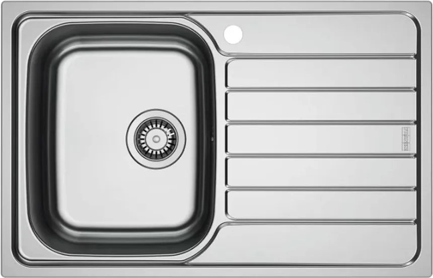 Chiuveta bucatarie inox Franke Spark 78x50 cm cu 1 cuva cu picurator dreapta finisaj texturat