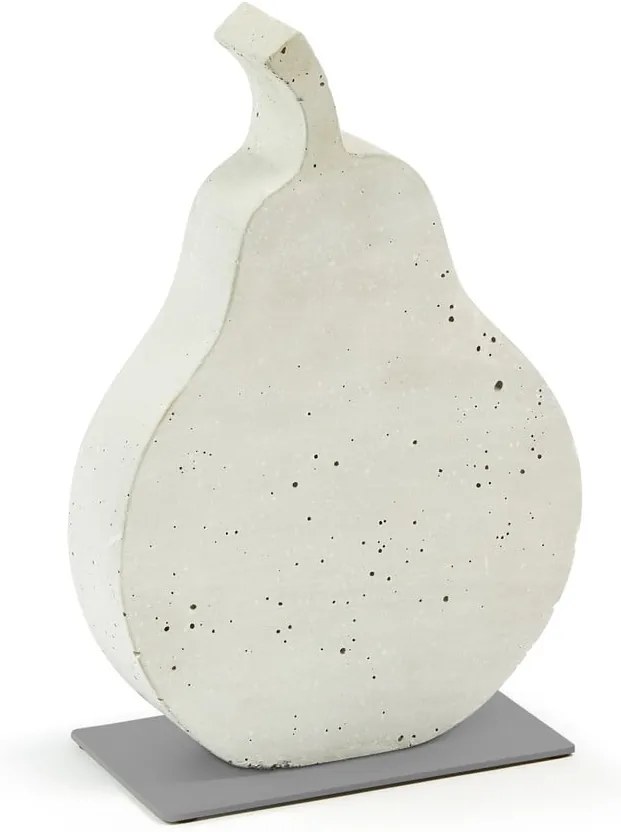 Decorațiune din ciment La Forma Sens Pear, 20 x 30 cm, alb