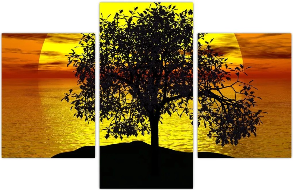 Tablou - Silueta copacilor (90x60 cm)