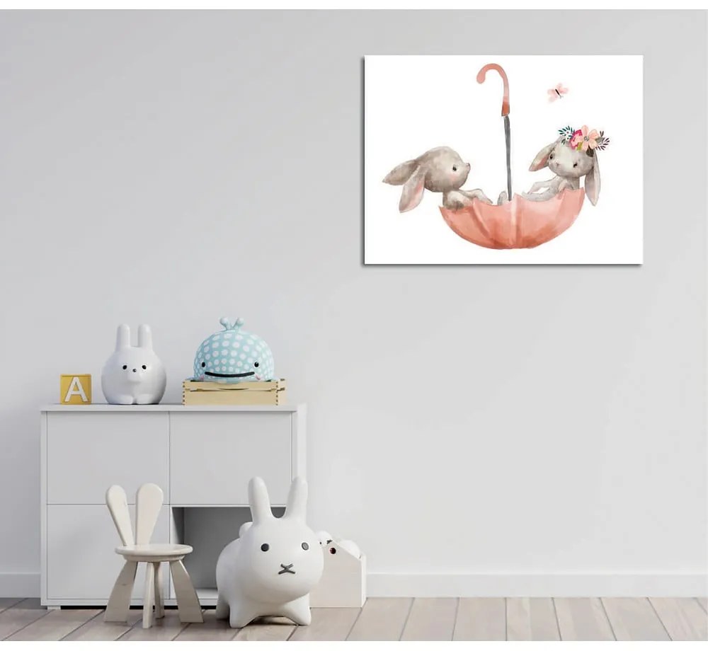 Tablou pentru copii 40x30 cm Bunnies – Wallity