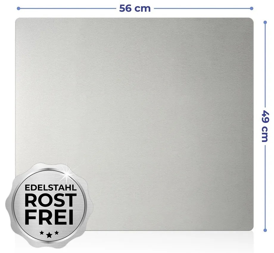 Protecție din oțel pentru peretele de lângă aragaz Maximex Silver, 50 x 56 cm