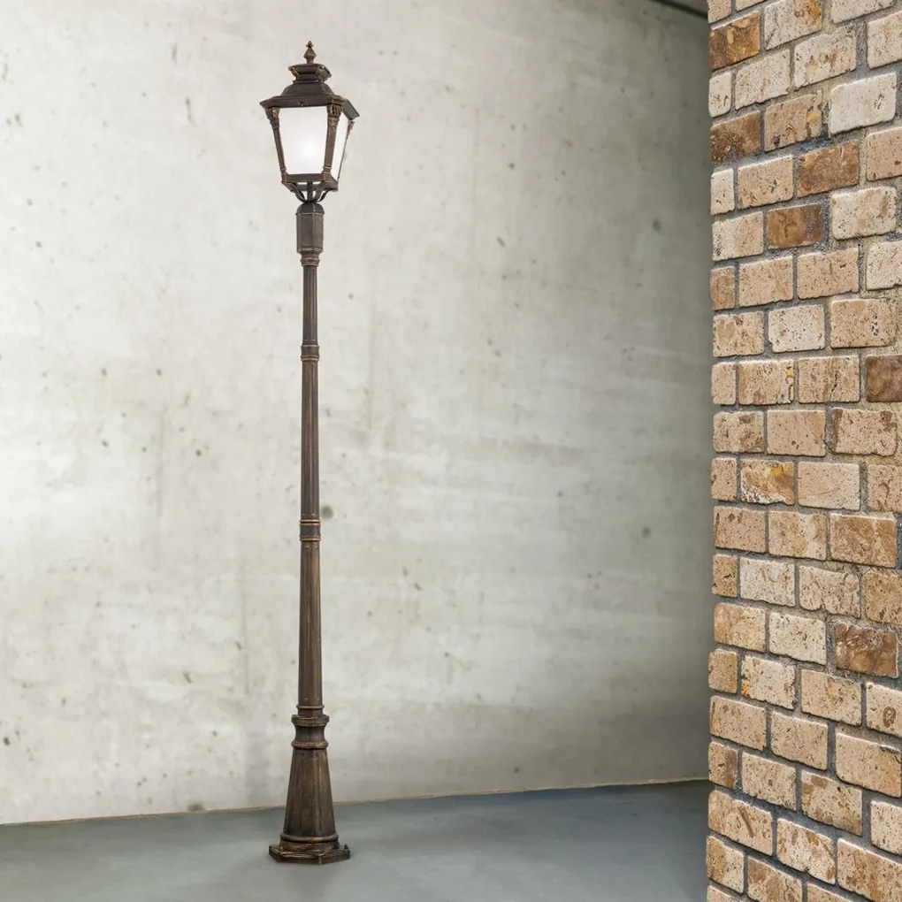 Stalp exterior stil clasic IP23 H240cm Aiko AL 11-1141/1 Patina OR