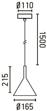 Pendul modern inaltime 171cm, diam.16,5cm LED Pam-G 64159