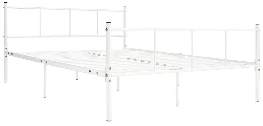 284631 vidaXL Cadru de pat, alb, 120 x 200 cm, metal