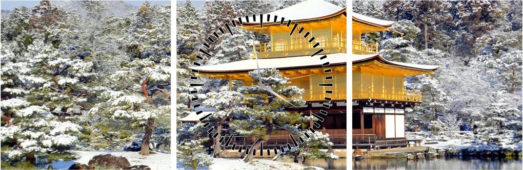 Tablou - Kinkakuji, Japonia (cu ceas) (90x30 cm)