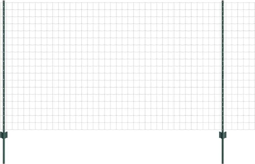 vidaXL Gard cu Stâlp Verde 1,4 x 10 m Oțel și PVC