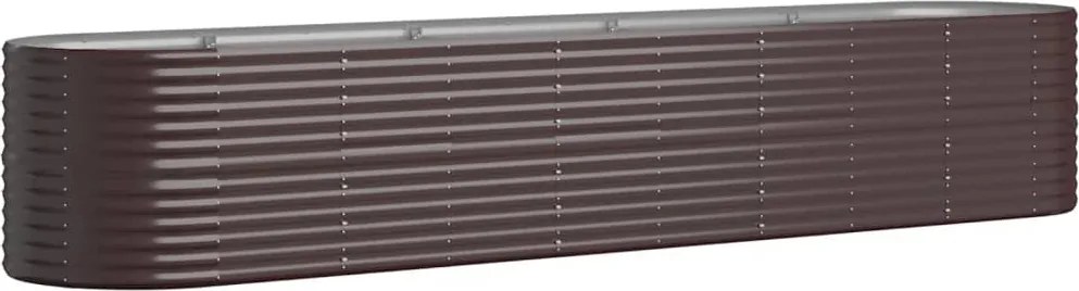 vidaXL Strat înălțat grădină 368x80x68 cm oțel galvanizat