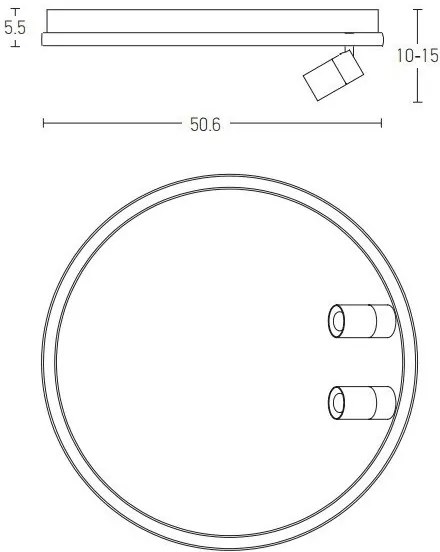 Plafoniera LED dimabila design modern Piers alba