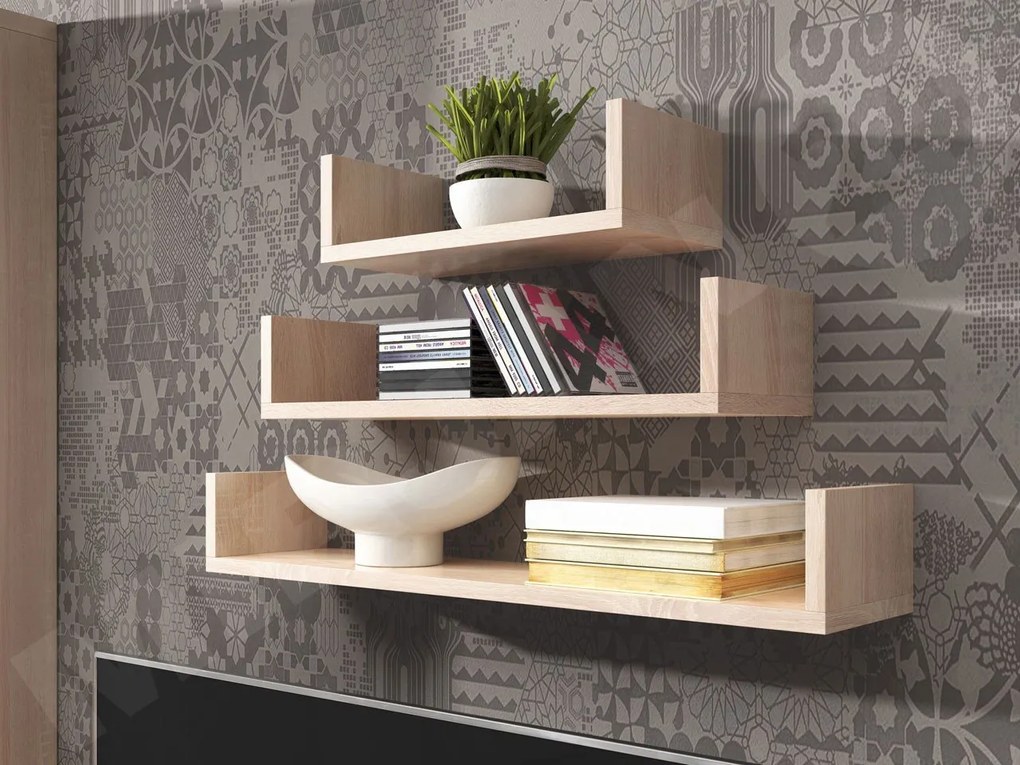 Set 3 buc. rafturi Cyzara 004 (stejar sonoma). 1053870