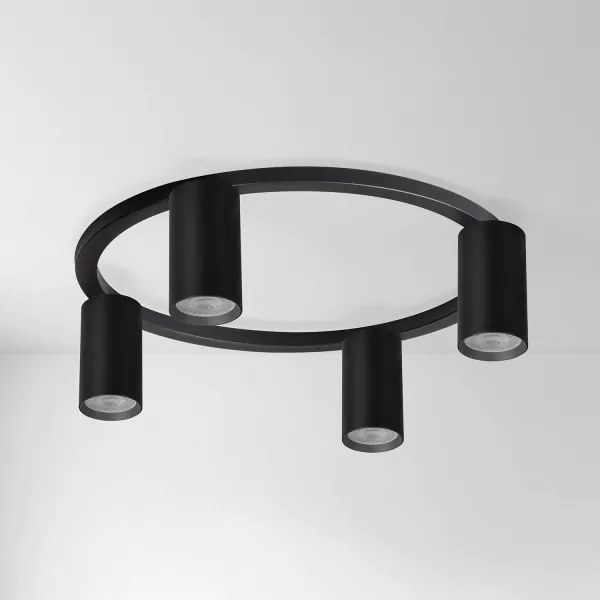 Brilagi - Plafonieră LED RGBW reglabilă SELE 4xGU10/6,5W/230V neagră