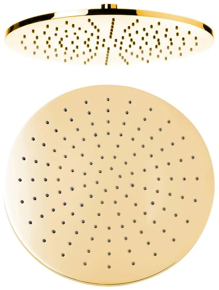 Cap de duș auriu din alamă ø 30 cm – Sapho