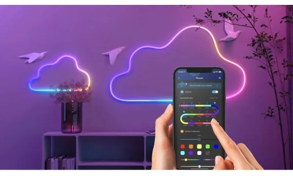 Bandă LED flexibilă Govee Neon SMART 2m RGBIC Wi-Fi IP67