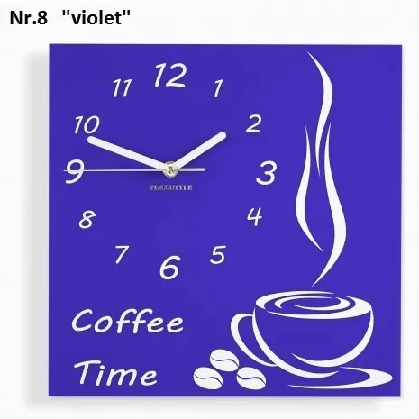 Ceas de perete Coffee Time Violet