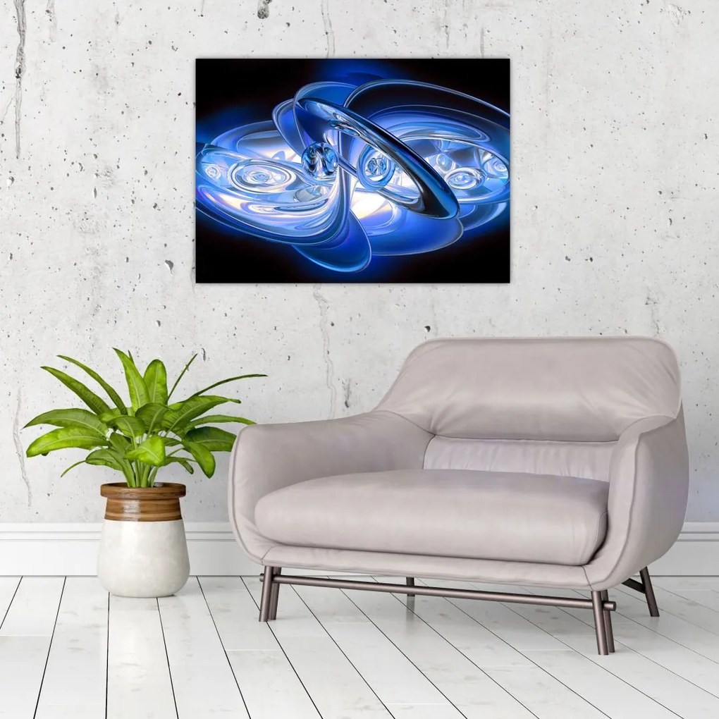 Tabloul abstract albastru (70x50 cm)