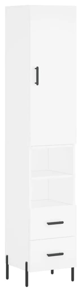 3198921 vidaXL Dulap înalt, alb, 34,5x34x180 cm, lemn prelucrat