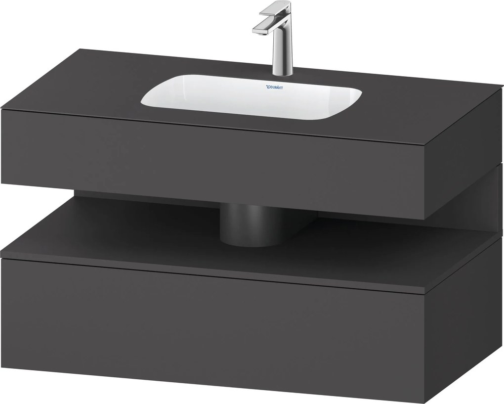 Duravit Qatego lavoar cu dulap 100 cm grafit QA4786049490010