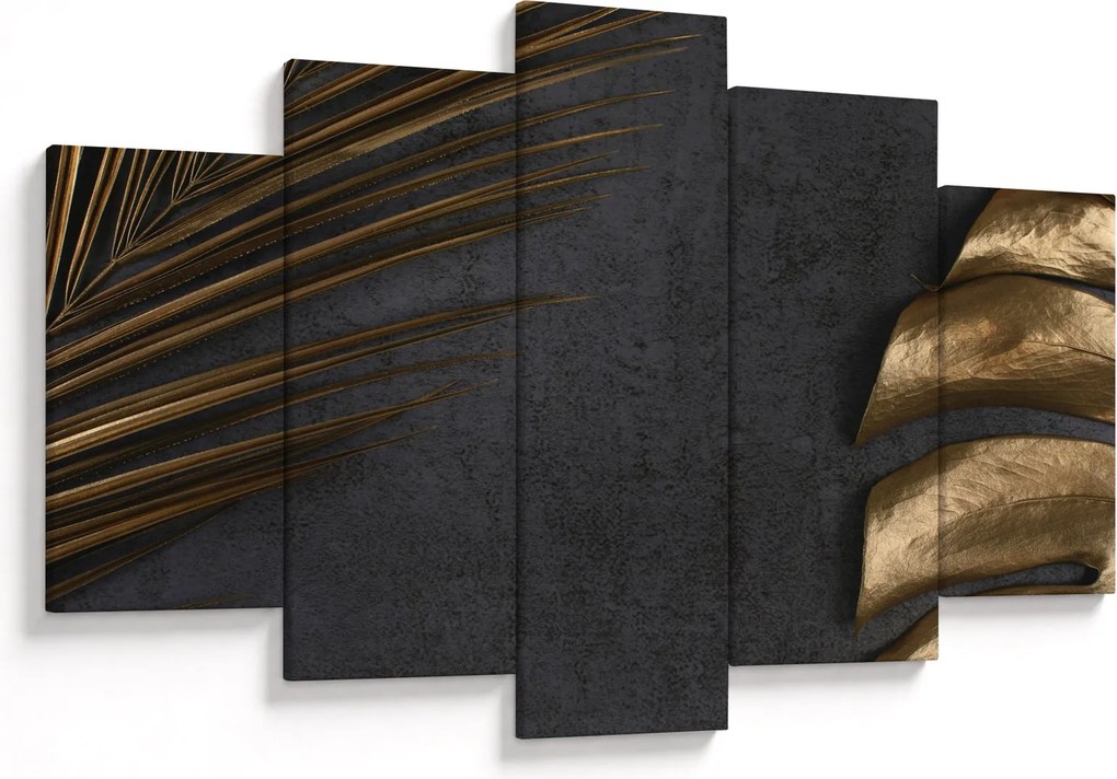 Tablou cu frunze aurii (150x105 cm)
