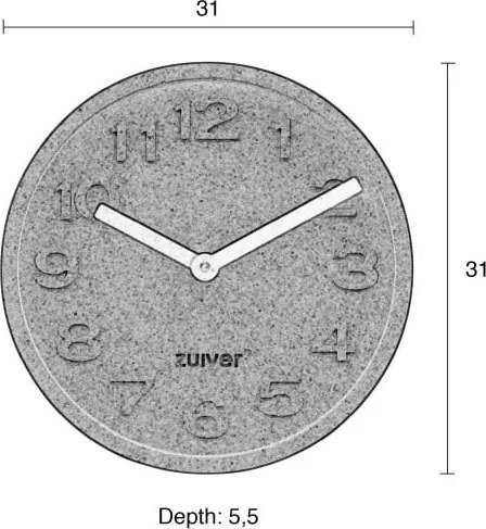 Ceas de perete din plută Zuiver Cork