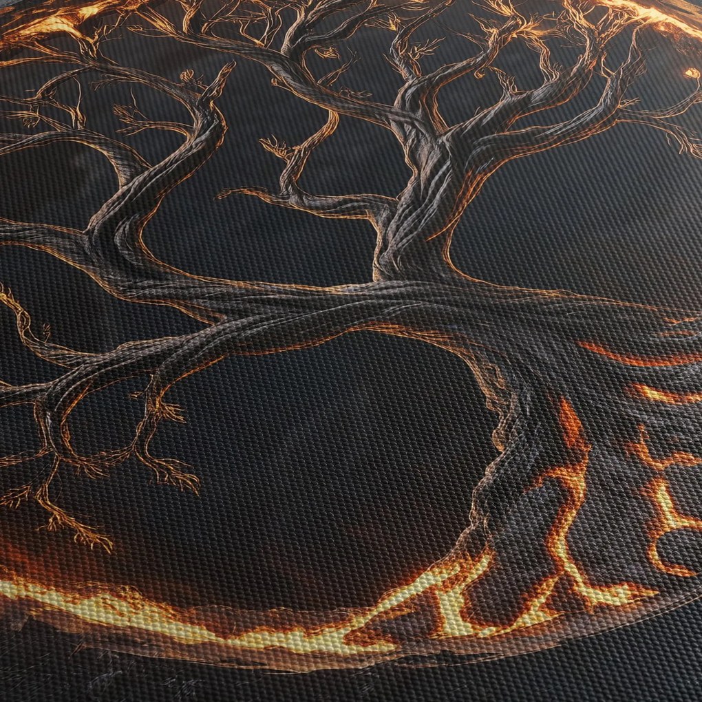Tablou – Arborele vieții în lavă I. (120x50 cm)