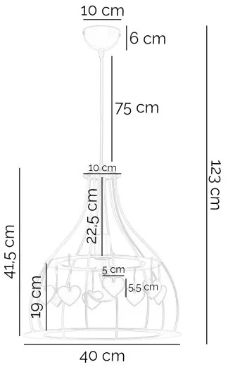 Lustră pentru copii ONLI TITTA 1xE27/22W/230V roz