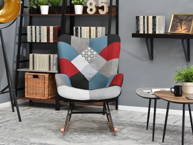 Fotoliu Sibyla (patchwork + fag negru). 1110387