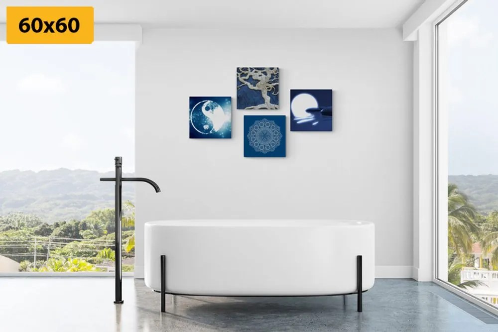 Set tablouri Feng Shui în design albastru