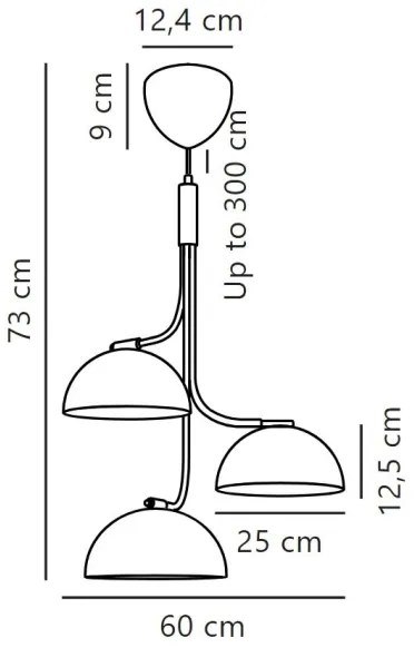 Lustră pe cablu DFTP by Nordlux TULLIO 3xE14/25W/230V alb