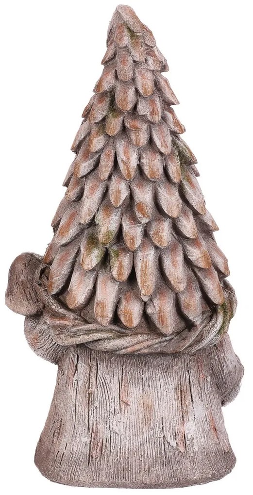 Decorațiune de grădină pitic Ciupercă, gri, 25 x19 x 49 cm