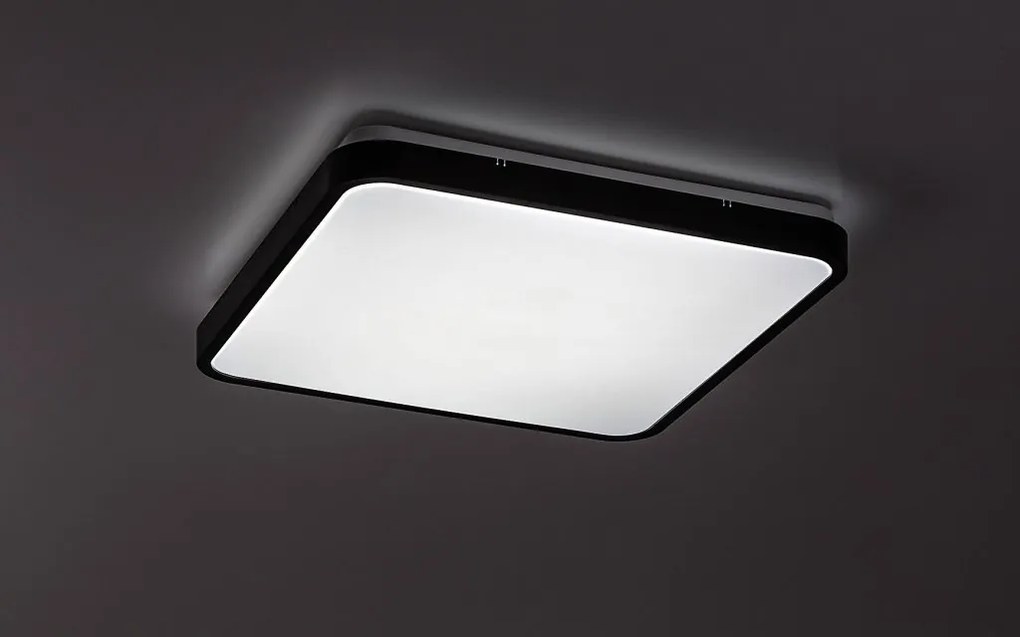 Plafoniera LED baie IP44 Alenzo 42x42cm negru/alb