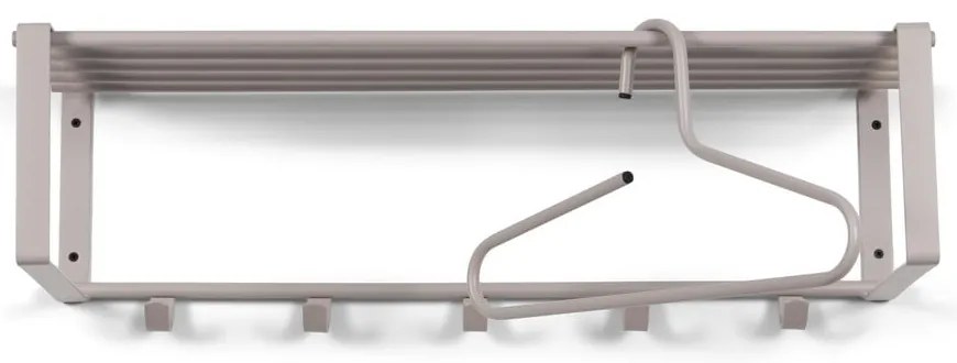 Cuier de perete taupe cu raft din metal 70 cm Rex – Spinder Design