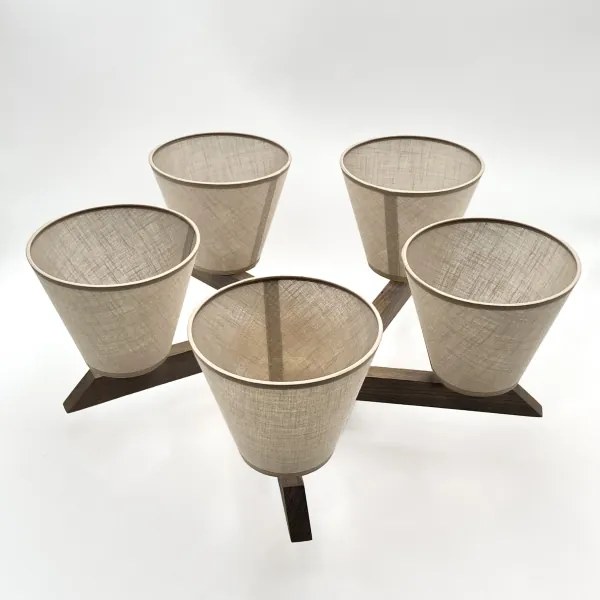 Lustră LED aplicată Brilagi ANTHONY 5xE14/40W/230V stejar nuc/bej