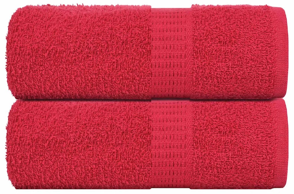 vidaXL Prosoape de baie 2 buc. FROGN Roșu 30x30 cm 100% bumbac