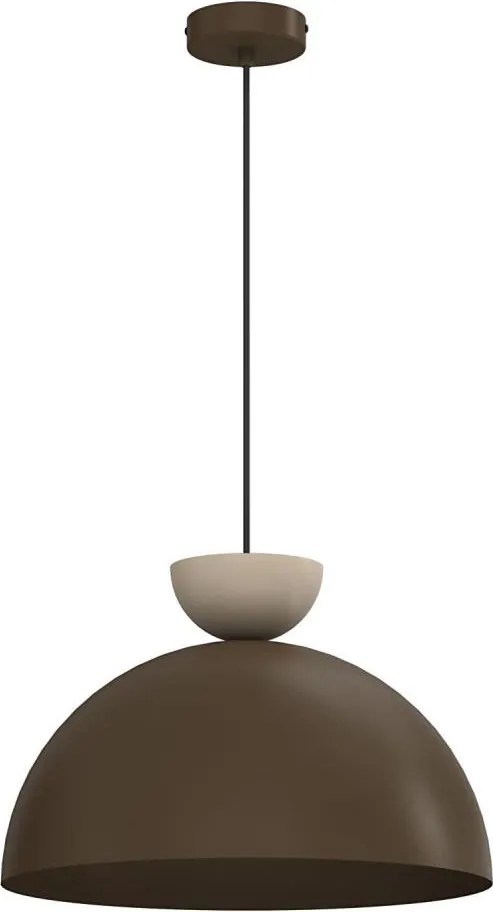 Lustră suspendată pe cablu NEVIS 1xE27/15W/230V, Ø 38 cm, maro