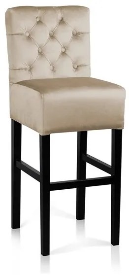 Scaun de bar tapitat Chester bej – H70 cm
