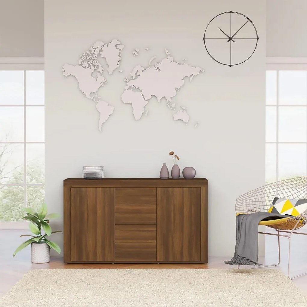 815494 vidaXL Servantă, stejar maro, 120x36x69 cm, lemn compozit