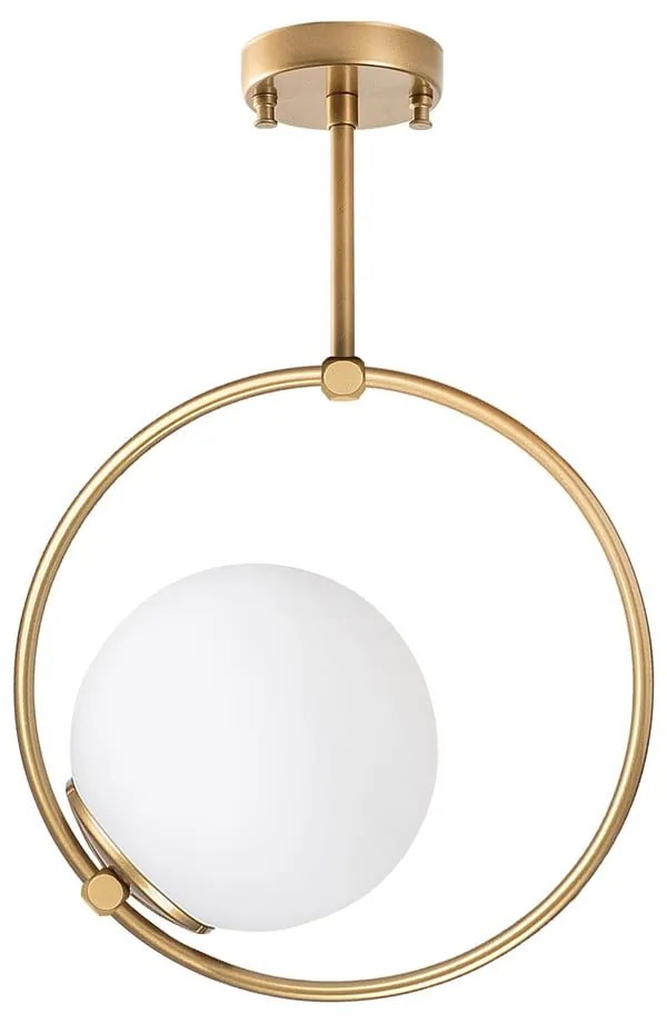 Plafonieră aurie cu abajur din sticlă 39x26 cm Dolunay – Opviq lights