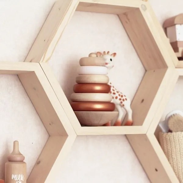 SET 5x etajeră de perete RAF 36x31 cm molid