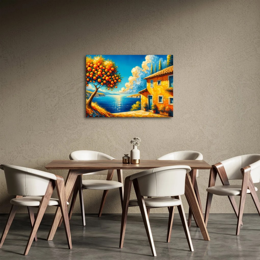 Tablou - Casă cu portocale II. (70x50 cm)